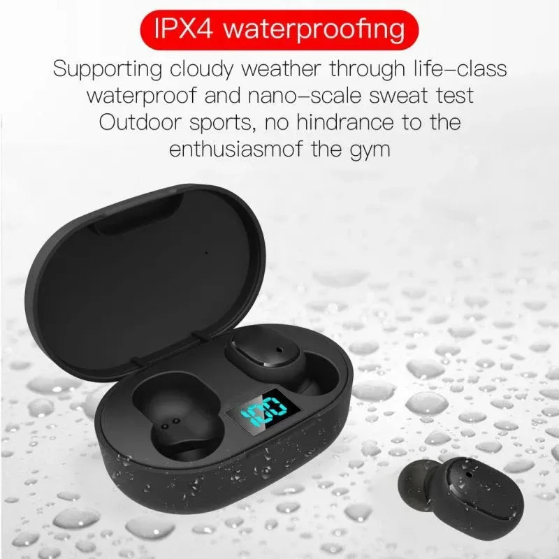 E6S TWS Earbuds - Bluetooth 5.0 w/LED Display & ENC Call Noise Cancelling, Wireless Stereo Headset for iPhone/Android
